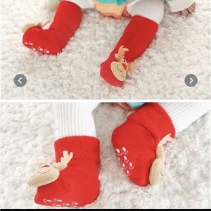 Baby Girl/Boy Non Slip Socks, Holiday Sock, Warm Thick Cotton Socks.